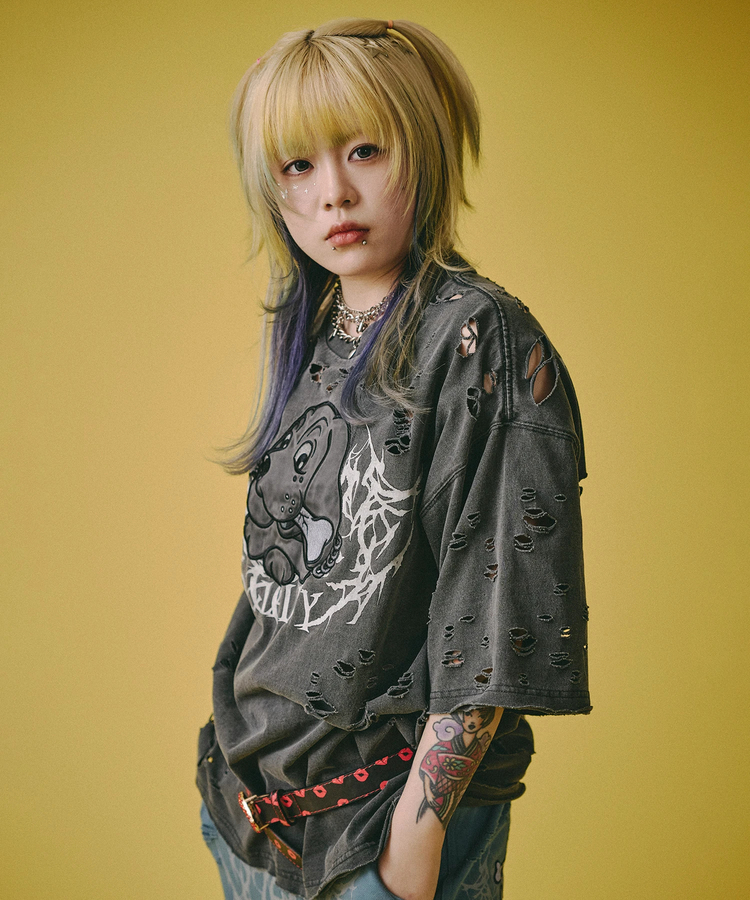 JACKROSE(ジャックローズ) |GALFY/ガルフィー 闇に溶かされし犬ダメージ SS Tee(MENS)