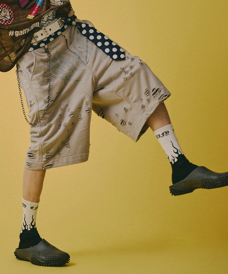JACKROSE(ジャックローズ) |GALFY/ガルフィー 闇に溶かされし犬ダメージショーツ(MENS)