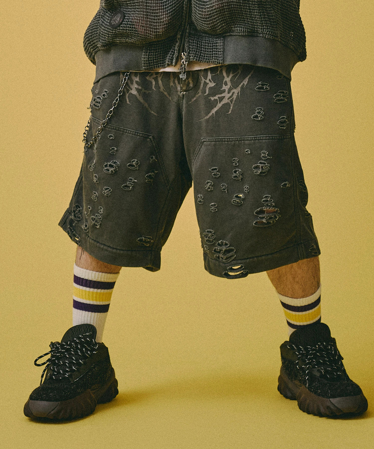 JACKROSE(ジャックローズ) |GALFY/ガルフィー 闇に溶かされし犬ダメージショーツ(MENS)