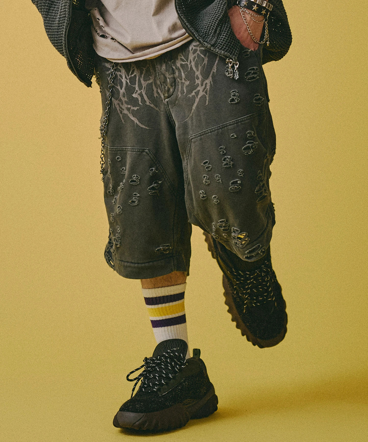 JACKROSE(ジャックローズ) |GALFY/ガルフィー 闇に溶かされし犬ダメージショーツ(MENS)