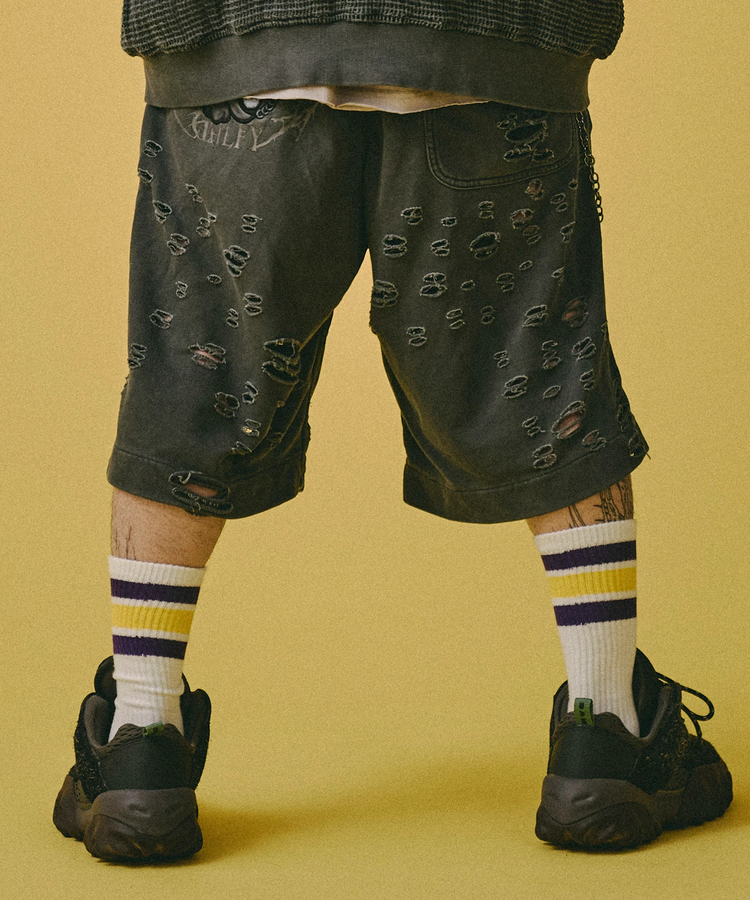 JACKROSE(ジャックローズ) |GALFY/ガルフィー 闇に溶かされし犬ダメージショーツ(MENS)