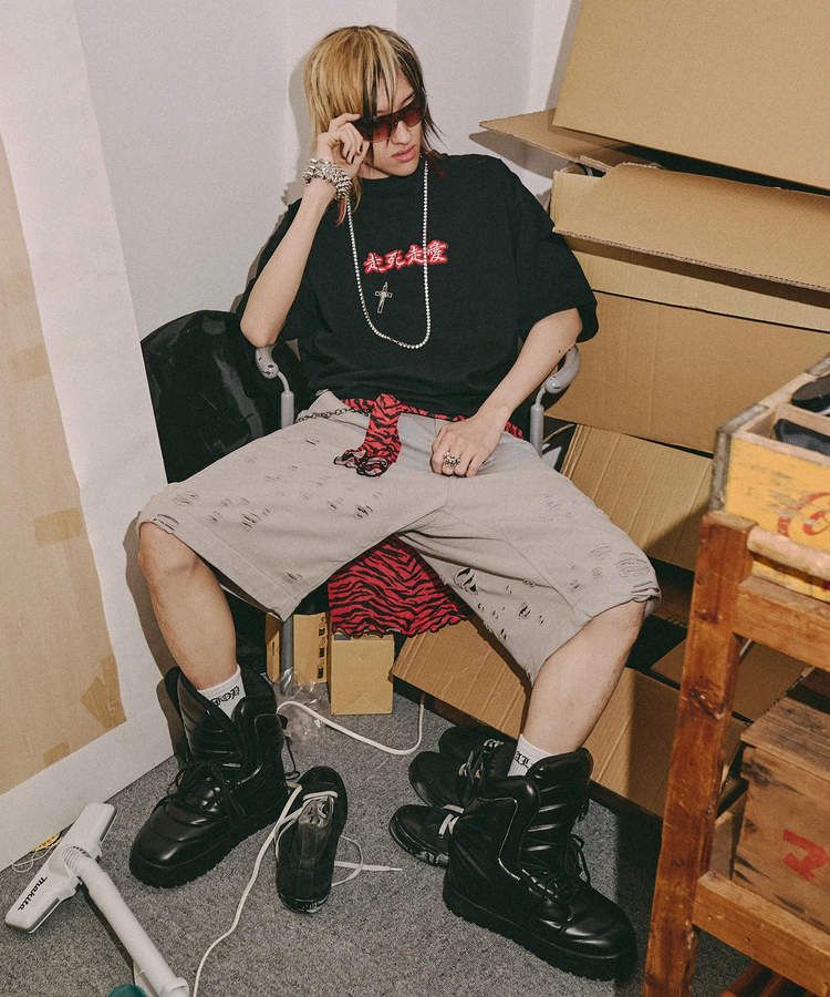 JACKROSE(ジャックローズ) |GALFY/ガルフィー 闇に溶かされし犬ダメージショーツ(MENS)