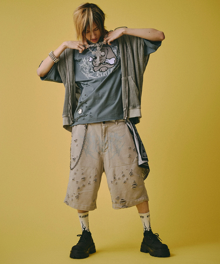 JACKROSE(ジャックローズ) |GALFY/ガルフィー 闇に透けしポンチョ S/S(MENS)