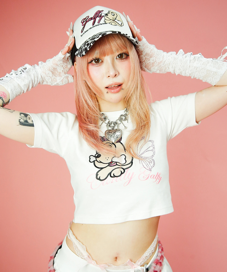 JACKROSE(ジャックローズ) |Candy Galfy/キャンディーガルフィー ピカピカギャルちゃんバタフライチビTee SS(WOMENS)