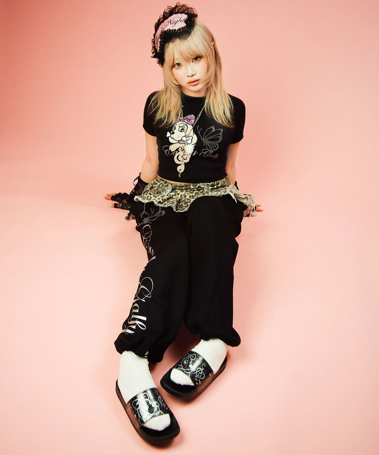 JACKROSE(ジャックローズ) |Candy Galfy/キャンディーガルフィー ピカピカギャルちゃんバタフライスウェットパンツ(WOMENS)
