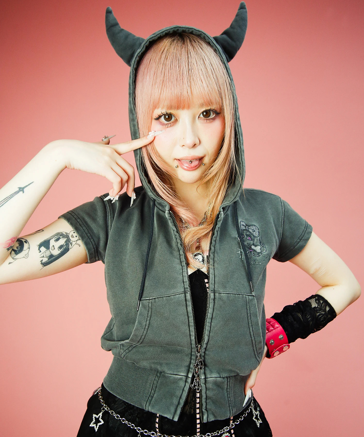 JACKROSE(ジャックローズ) |GALFY/ガルフィー 病みギャルデビルパーカー SS(WOMENS)