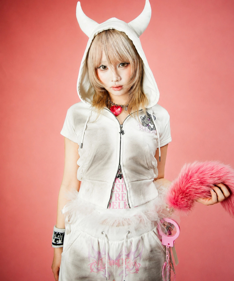 JACKROSE(ジャックローズ) |Candy Galfy/キャンディーガルフィー 病みギャルデビルパーカー SS(WOMENS)