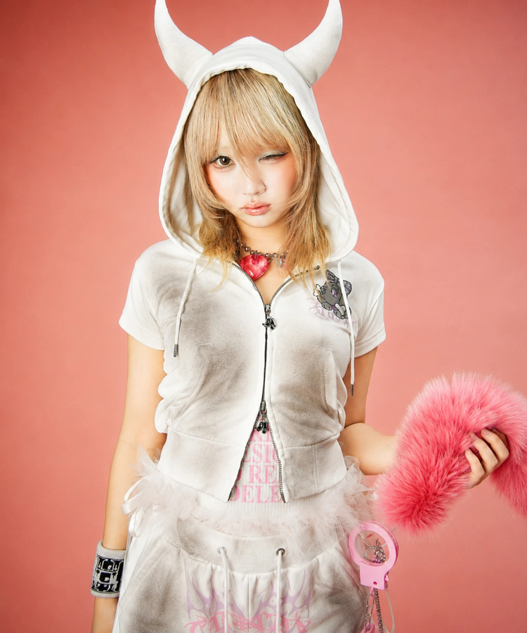 JACKROSE(ジャックローズ) |Candy Galfy/キャンディーガルフィー 病みギャルデビルパーカー SS(WOMENS)