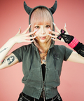 JACKROSE(ジャックローズ) |Candy Galfy/キャンディーガルフィー 病みギャルデビルパーカー SS(WOMENS)
