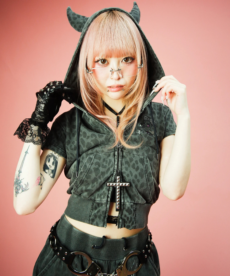 JACKROSE(ジャックローズ) |Candy Galfy/キャンディーガルフィー 病みギャルデビルパーカー SS(WOMENS)