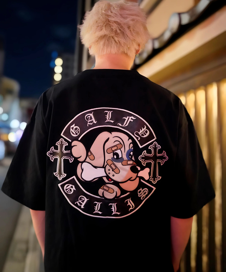 JACKROSE(ジャックローズ) |【GALFY×GALLIS ADDICTION】別注十字架わんわんSS Tee(MENS/WOMENS)