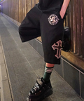 JACKROSE(ジャックローズ) |【GALFY×GALLIS ADDICTION】別注十字架わんわんハーフパンツ(MENS/WOMENS)