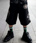 JACKROSE(ジャックローズ) |【GALFY×GALLIS ADDICTION】別注十字架わんわんハーフパンツ(MENS/WOMENS)
