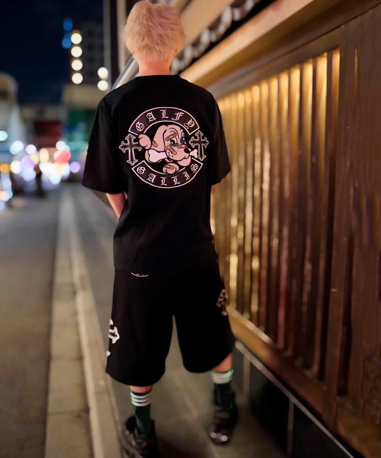 JACKROSE(ジャックローズ) |【GALFY×GALLIS ADDICTION】別注十字架わんわんハーフパンツ(MENS/WOMENS)