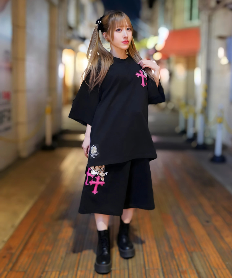 JACKROSE(ジャックローズ) |【GALFY×GALLIS ADDICTION】別注十字架わんわんハーフパンツ(MENS/WOMENS)
