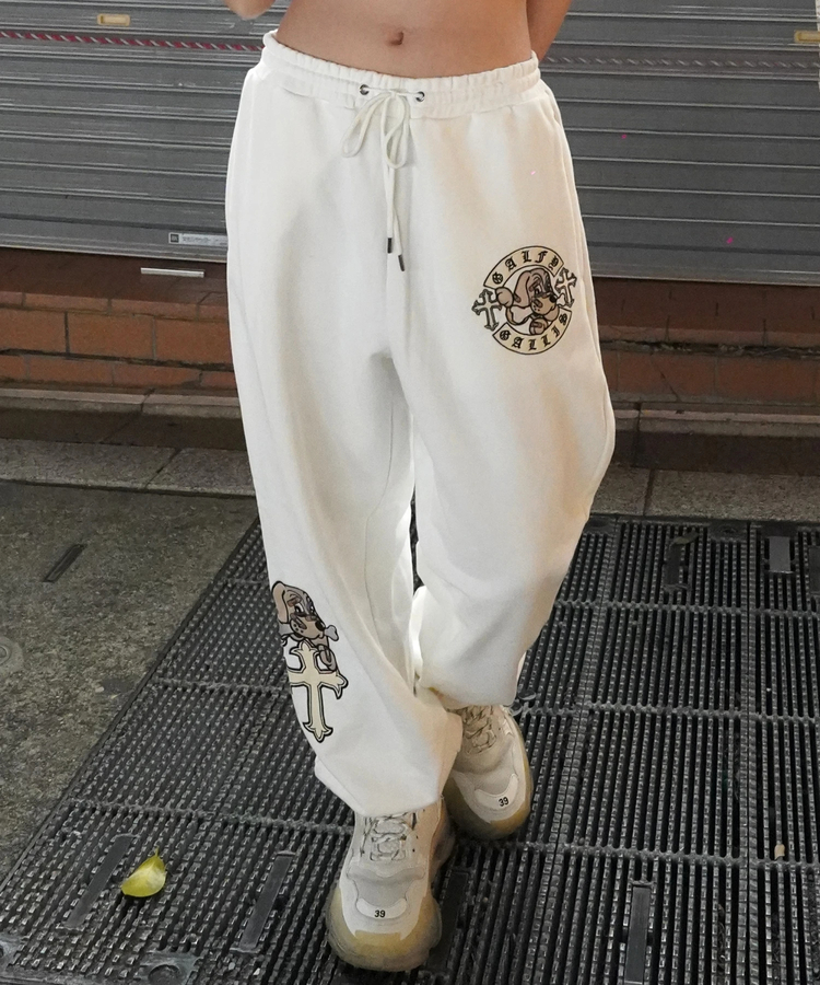 JACKROSE(ジャックローズ) |【GALFY×GALLIS ADDICTION】別注十字架わんわんスウェットパンツ(MENS/WOMENS)
