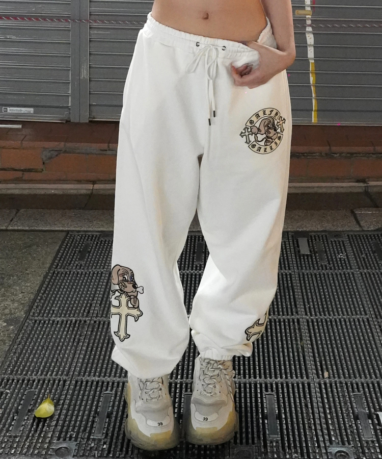 JACKROSE(ジャックローズ) |【GALFY×GALLIS ADDICTION】別注十字架わんわんスウェットパンツ(MENS/WOMENS)