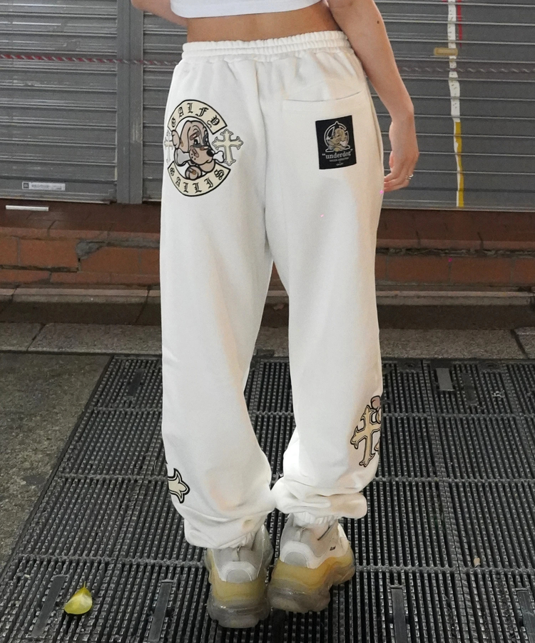JACKROSE(ジャックローズ) |【GALFY×GALLIS ADDICTION】別注十字架わんわんスウェットパンツ(MENS/WOMENS)