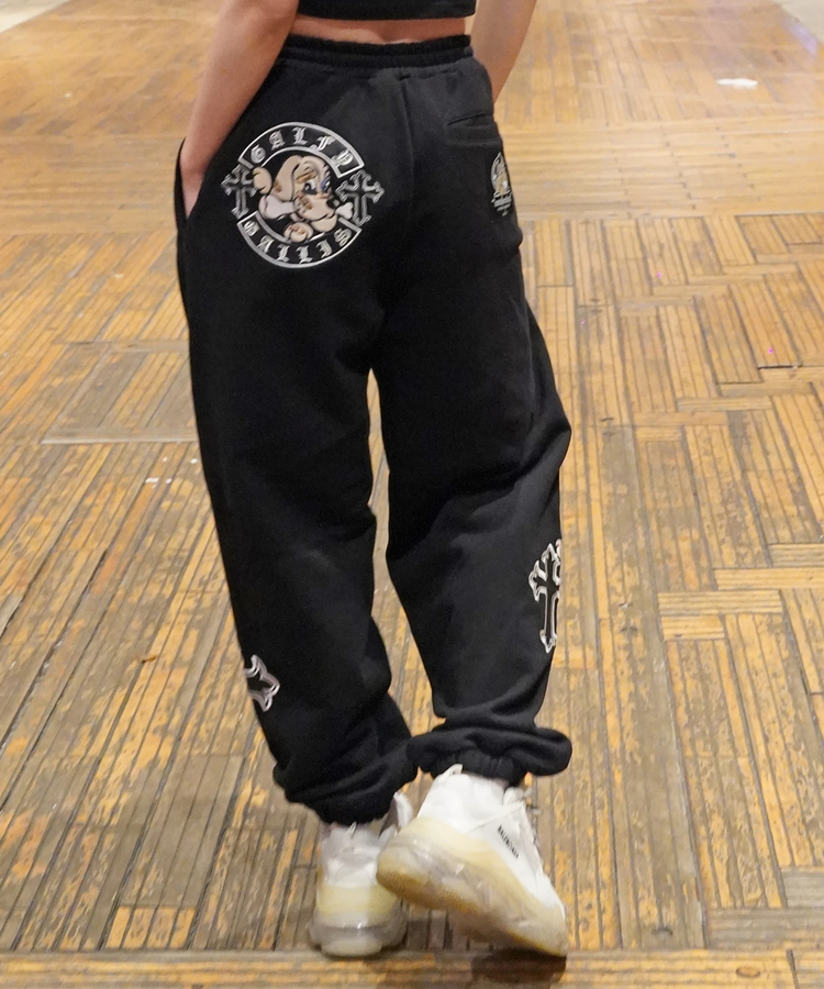 JACKROSE(ジャックローズ) |【GALFY×GALLIS ADDICTION】別注十字架わんわんスウェットパンツ(MENS/WOMENS)