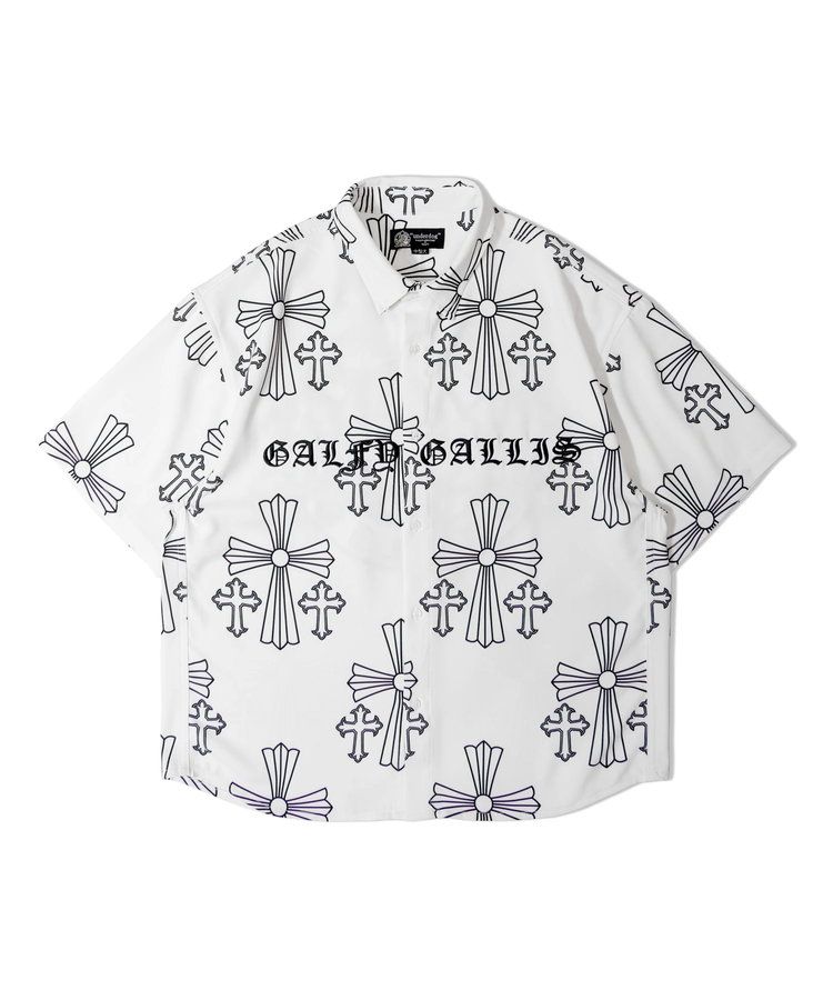 JACKROSE(ジャックローズ) |【GALFY×GALLIS ADDICTION】別注十字架わんわん柄SSシャツ(MENS)