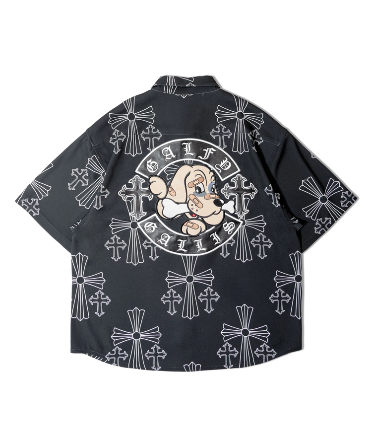 JACKROSE(ジャックローズ) |【GALFY×GALLIS ADDICTION】別注十字架わんわん柄SSシャツ(MENS)