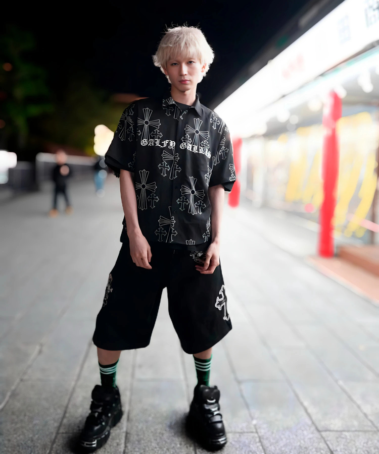 JACKROSE(ジャックローズ) |【GALFY×GALLIS ADDICTION】別注十字架わんわん柄SSシャツ(MENS)