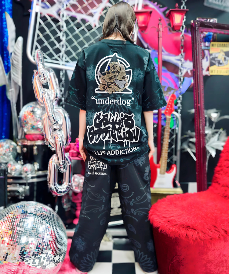 JACKROSE(ジャックローズ) |【GALFY×GALLIS ADDICTION】安定の別注キラキラ犬SS Tee(MENS)