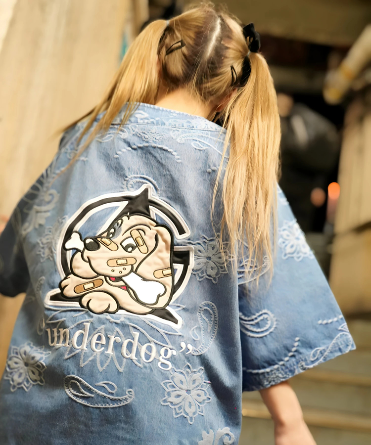 JACKROSE(ジャックローズ) |【GALFY×GALLIS ADDICTION】安定の別注デニムベースボールSSシャツ(MENS)