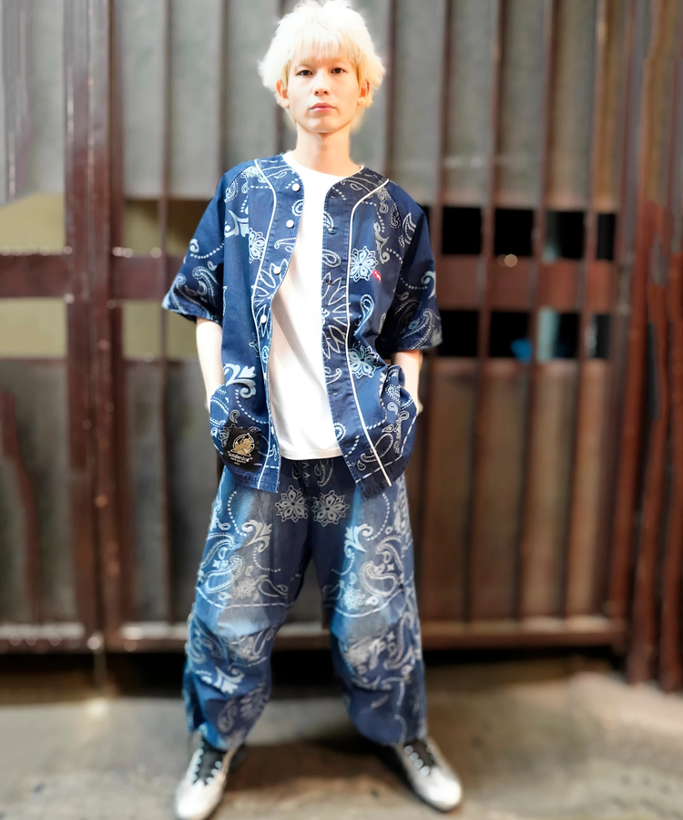 JACKROSE(ジャックローズ) |【GALFY×GALLIS ADDICTION】安定の別注デニムベースボールSSシャツ(MENS)