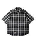 JACKROSE(ジャックローズ) |【GALFY×GALLIS ADDICTION】安心の十字架キラキラチェックSSシャツ(MENS)