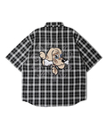 JACKROSE(ジャックローズ) |【GALFY×GALLIS ADDICTION】安心の十字架キラキラチェックSSシャツ(MENS)