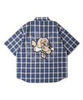 JACKROSE(ジャックローズ) |【GALFY×GALLIS ADDICTION】安心の十字架キラキラチェックSSシャツ(MENS)