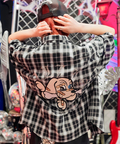 JACKROSE(ジャックローズ) |【GALFY×GALLIS ADDICTION】安心の十字架キラキラチェックSSシャツ(MENS)