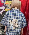 JACKROSE(ジャックローズ) |【GALFY×GALLIS ADDICTION】安心の十字架キラキラチェックSSシャツ(MENS)