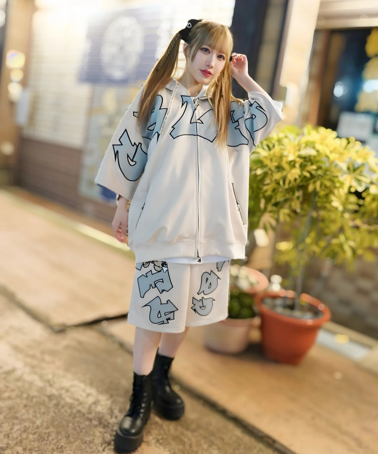 JACKROSE(ジャックローズ) |【GALFY×GALLIS ADDICTION】スウェードキラキラ半袖SETUP(MENS)