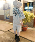 JACKROSE(ジャックローズ) |【GALFY×GALLIS ADDICTION】スウェードキラキラ半袖SETUP(MENS)