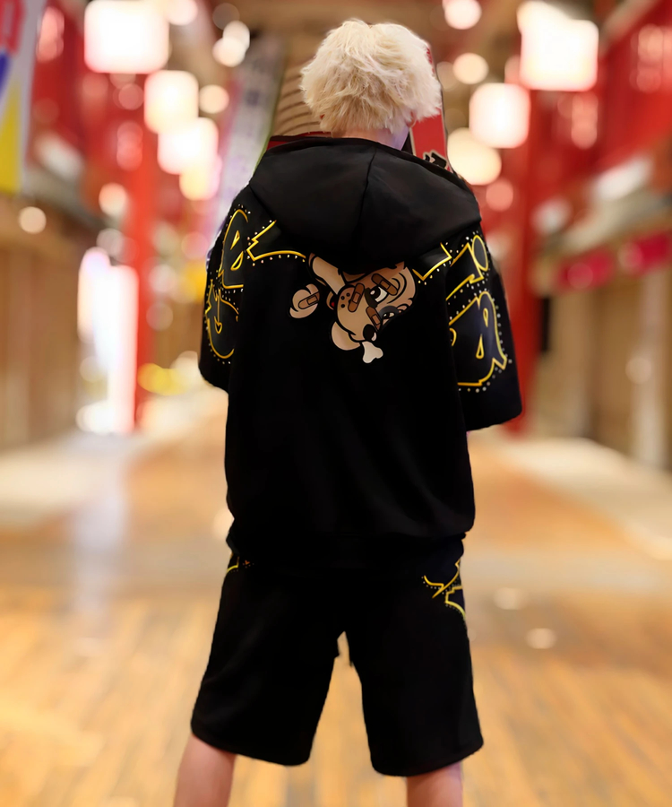 JACKROSE(ジャックローズ) |【GALFY×GALLIS ADDICTION】スウェードキラキラ半袖SETUP(MENS)