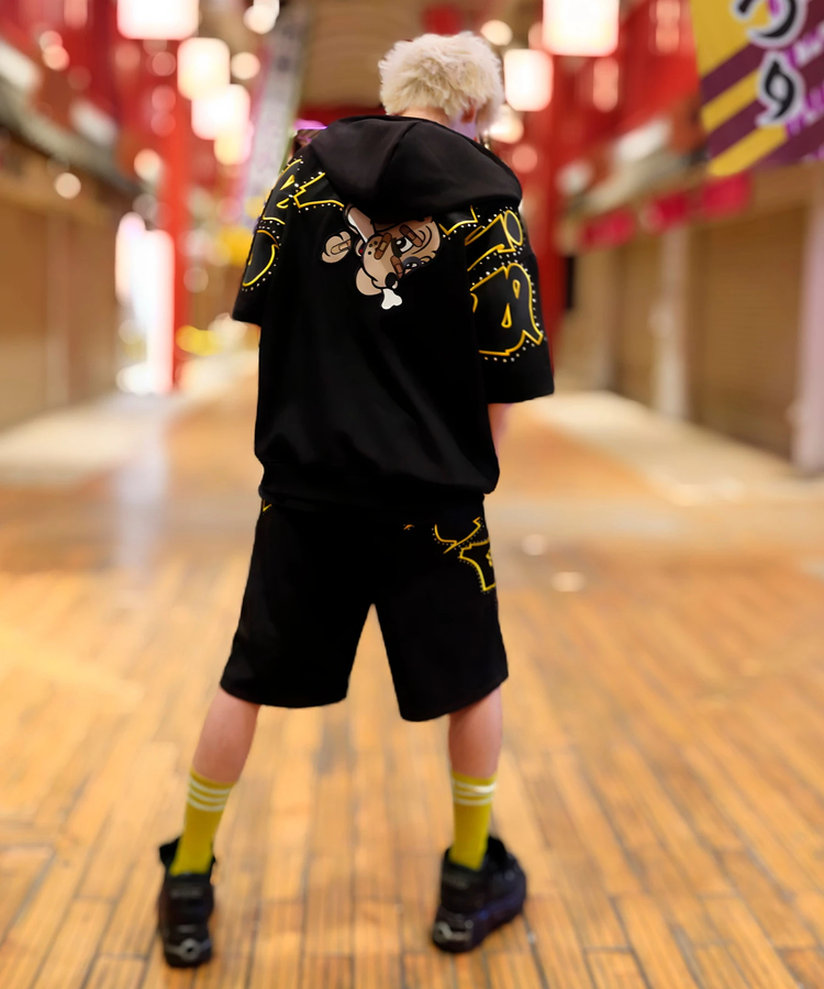 JACKROSE(ジャックローズ) |【GALFY×GALLIS ADDICTION】スウェードキラキラ半袖SETUP(MENS)