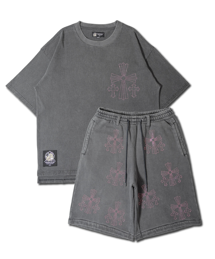 JACKROSE(ジャックローズ) |【GALFY×GALLIS ADDICTION】安心の十字架キラキラ半袖SETUP(MENS)