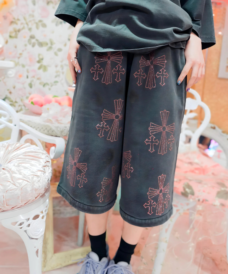 JACKROSE(ジャックローズ) |【GALFY×GALLIS ADDICTION】安心の十字架キラキラ半袖SETUP(MENS)