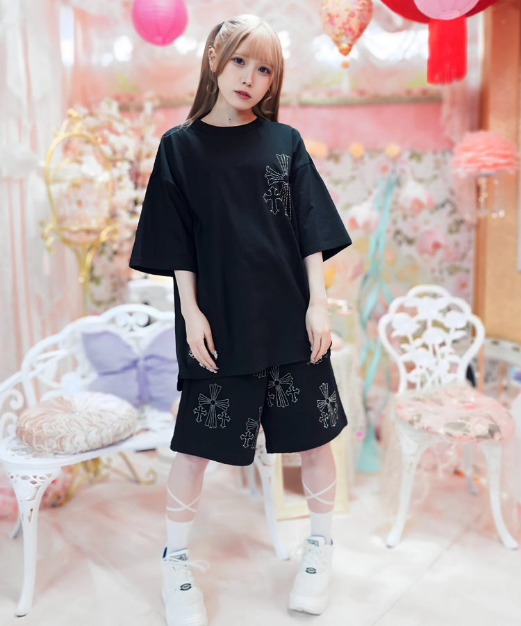 JACKROSE(ジャックローズ) |【GALFY×GALLIS ADDICTION】安心の十字架キラキラ半袖SETUP(MENS)