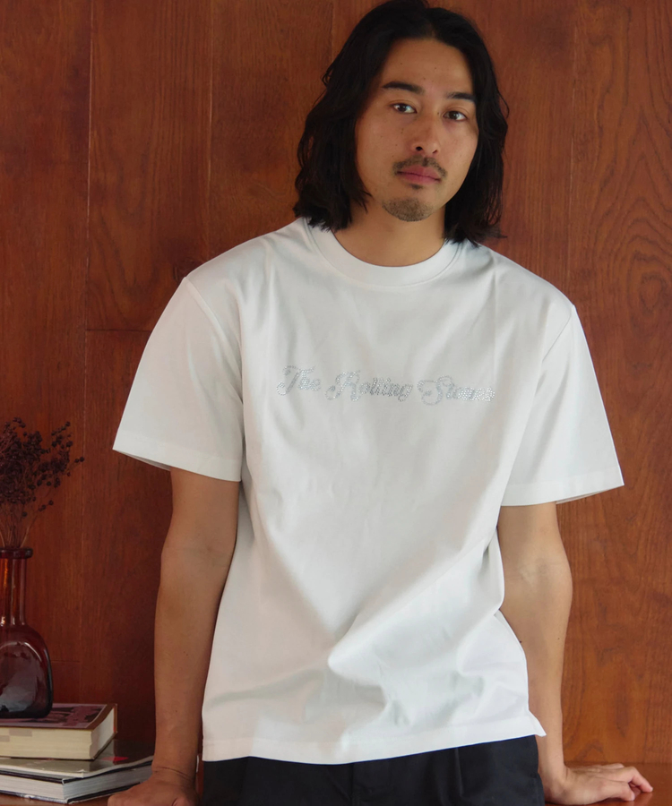 JACKROSE(ジャックローズ) |【The Rolling Stones×JACKROSE】 シルケット天竺・ロゴ・ラインストーンSSTEE(MENS)