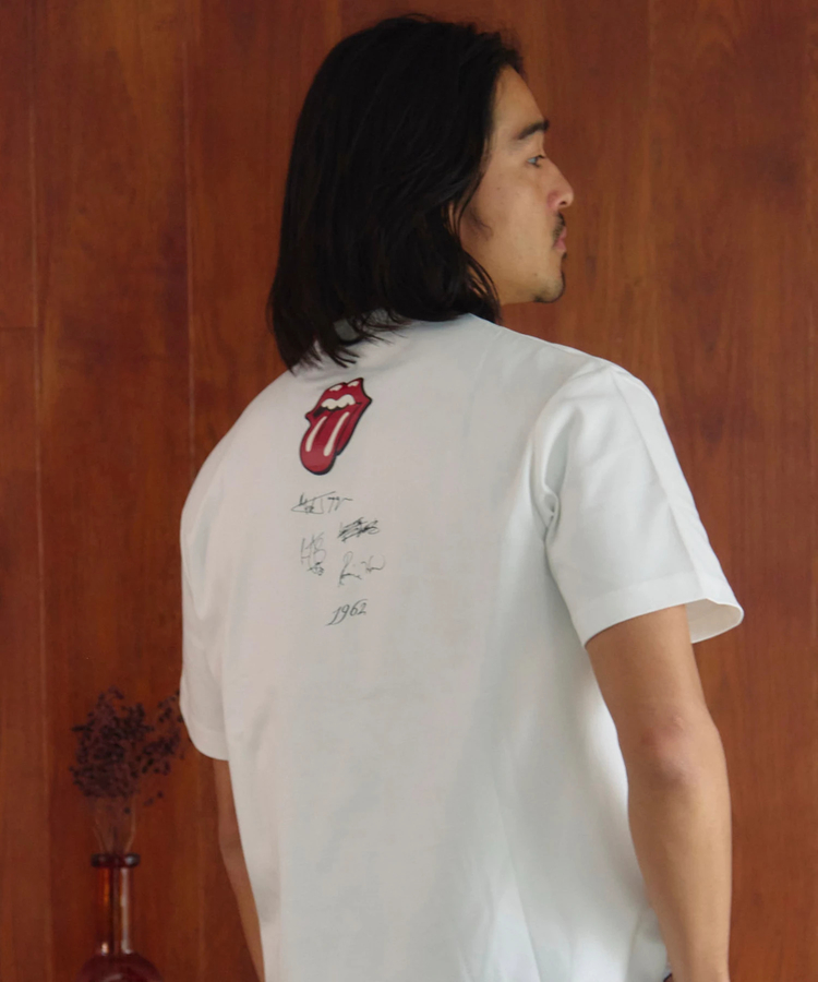 JACKROSE(ジャックローズ) |【The Rolling Stones×JACKROSE】 シルケット天竺・ロゴ・ラインストーンSSTEE(MENS)
