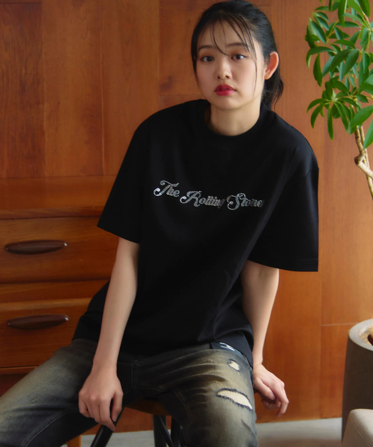 JACKROSE(ジャックローズ) |【The Rolling Stones×JACKROSE】 シルケット天竺・ロゴ・ラインストーンSSTEE(MENS)
