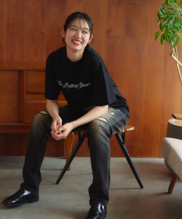 JACKROSE(ジャックローズ) |【The Rolling Stones×JACKROSE】 シルケット天竺・ロゴ・ラインストーンSSTEE(MENS)