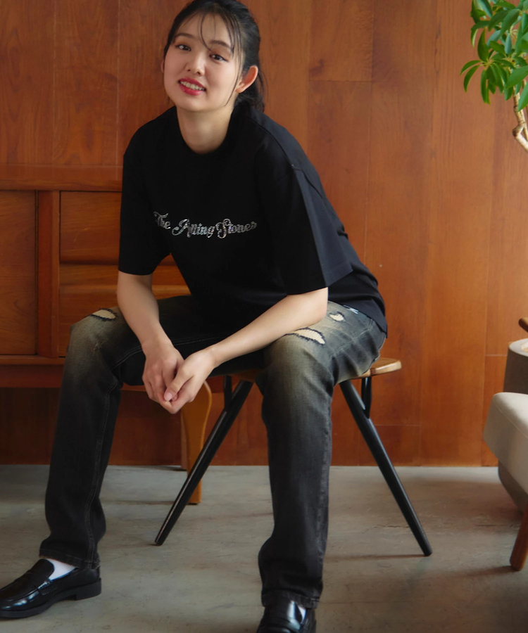 JACKROSE(ジャックローズ) |【The Rolling Stones×JACKROSE】 シルケット天竺・ロゴ・ラインストーンSSTEE(MENS)