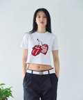 JACKROSE(ジャックローズ) |【The Rolling Stones×JACKROSE】サクランボ・リップス&タン クロップド丈 SSTEE(WOMENS)