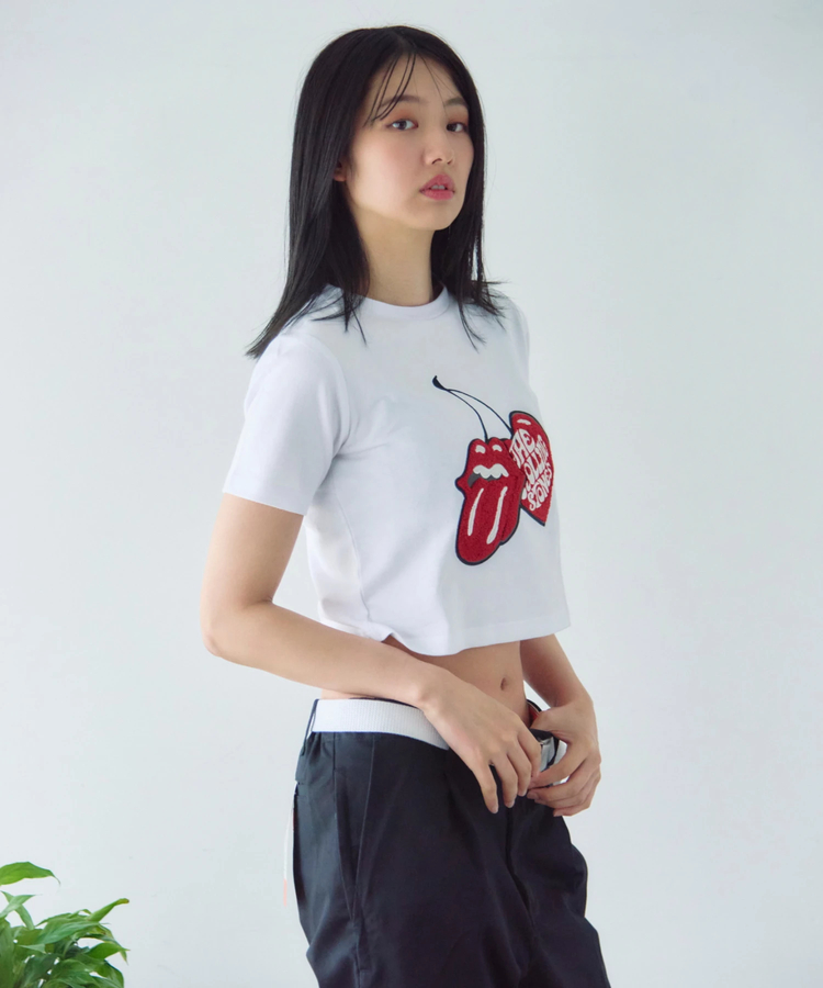 JACKROSE(ジャックローズ) |【The Rolling Stones×JACKROSE】サクランボ・リップス&タン クロップド丈 SSTEE(WOMENS)