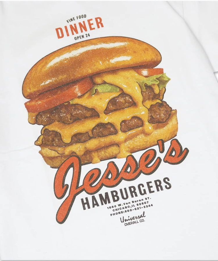 JACKROSE(ジャックローズ) |UNIVERSAL OVERALL/ユニバーサルオーバーオール HAMBURGER SS TEE(MENS)