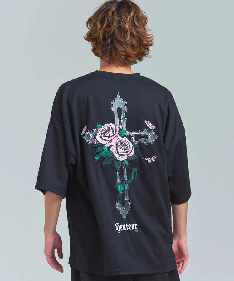 JACKROSE(ジャックローズ) |JE-クロス&ローズ・刺繍-SSTEE(MENS)